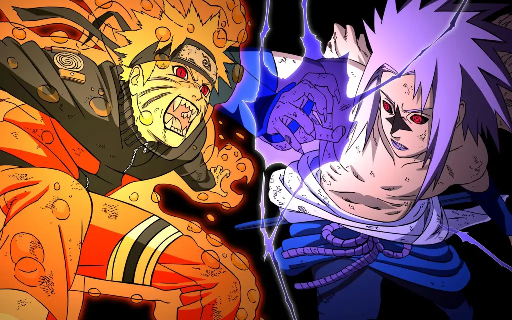 Gambar pertarungan akhir Naruto dan Sasuke