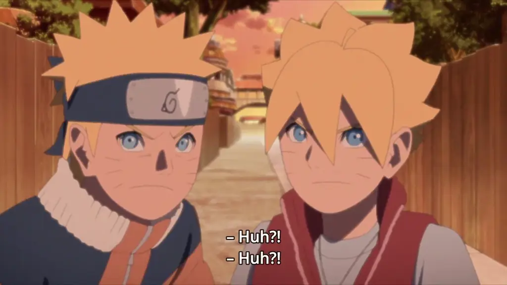 Gambar Naruto dan Boruto bersama