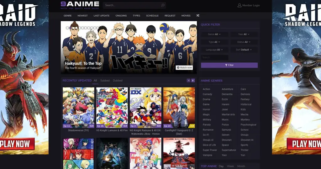 Gambar berbagai situs streaming anime terbaik
