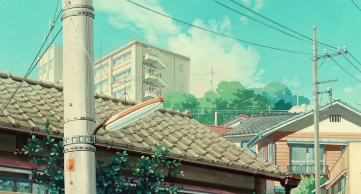 Gambar pemandangan dari film Whisper of the Heart