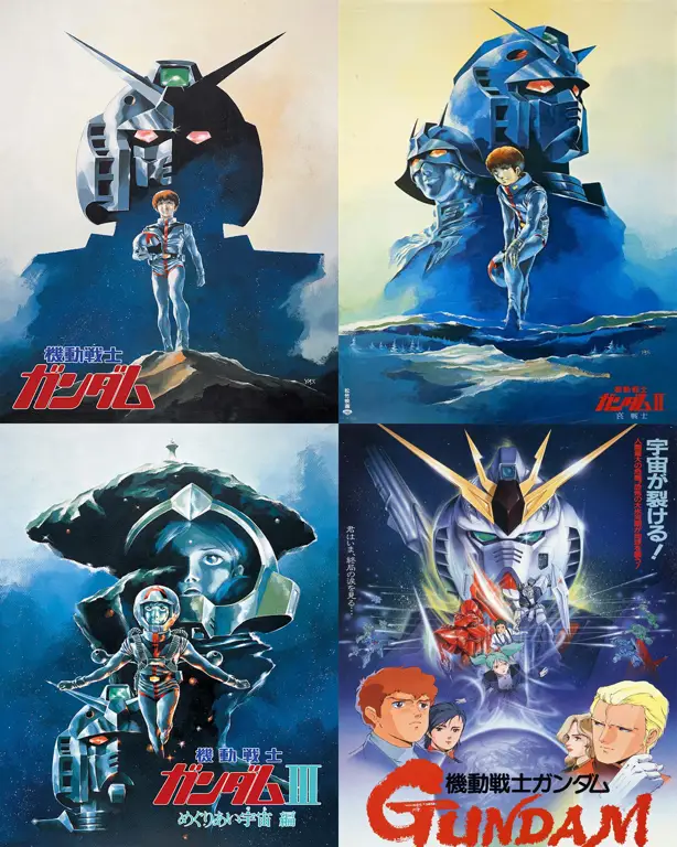 Adegan Aksi dari Film Anime Gundam Gambar film anime Gundam