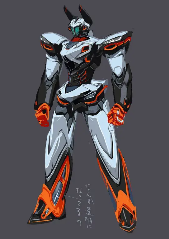 Pertarungan Mecha yang Epik Gambar pertarungan robot mecha anime